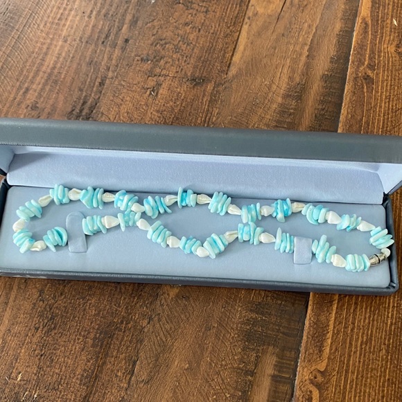 Jewelry - NEW Larimar artist hand-crafted stone necklace